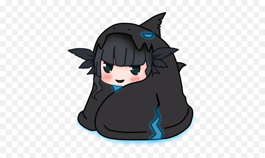 Comfy Glowing Shark Noises Virtualyoutubers - Fictional Character Emoji,Mob Psycho 100 Emoji