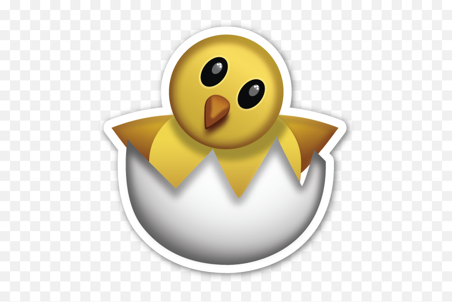 Pin En Scrapbook Embellishments - Chicken In Egg Emoji,Chicken Emoji