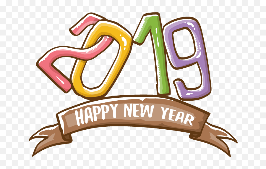 Poster Happy New Year Vector 2019 Clipart - Full Size Checkpoint Charlie Emoji,Happy New Year Emoji 2018