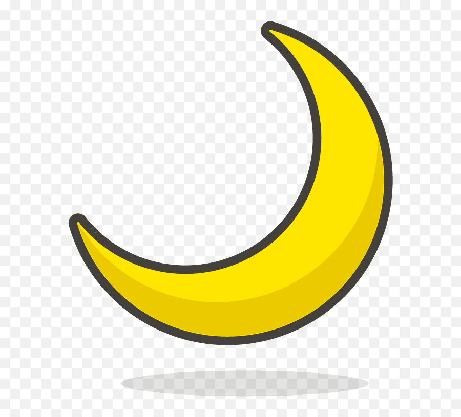 Crescent Moon Emoji Clipart - Gambar Animasi Bulan Png,Transparent Moon Emoji