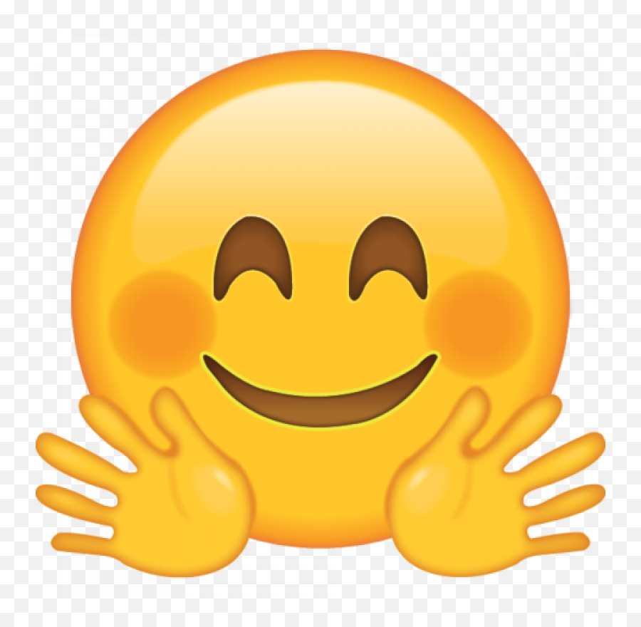 Apple Emoji Faces Emoji Pictures - Smiling With Hands Emoji,Emoji