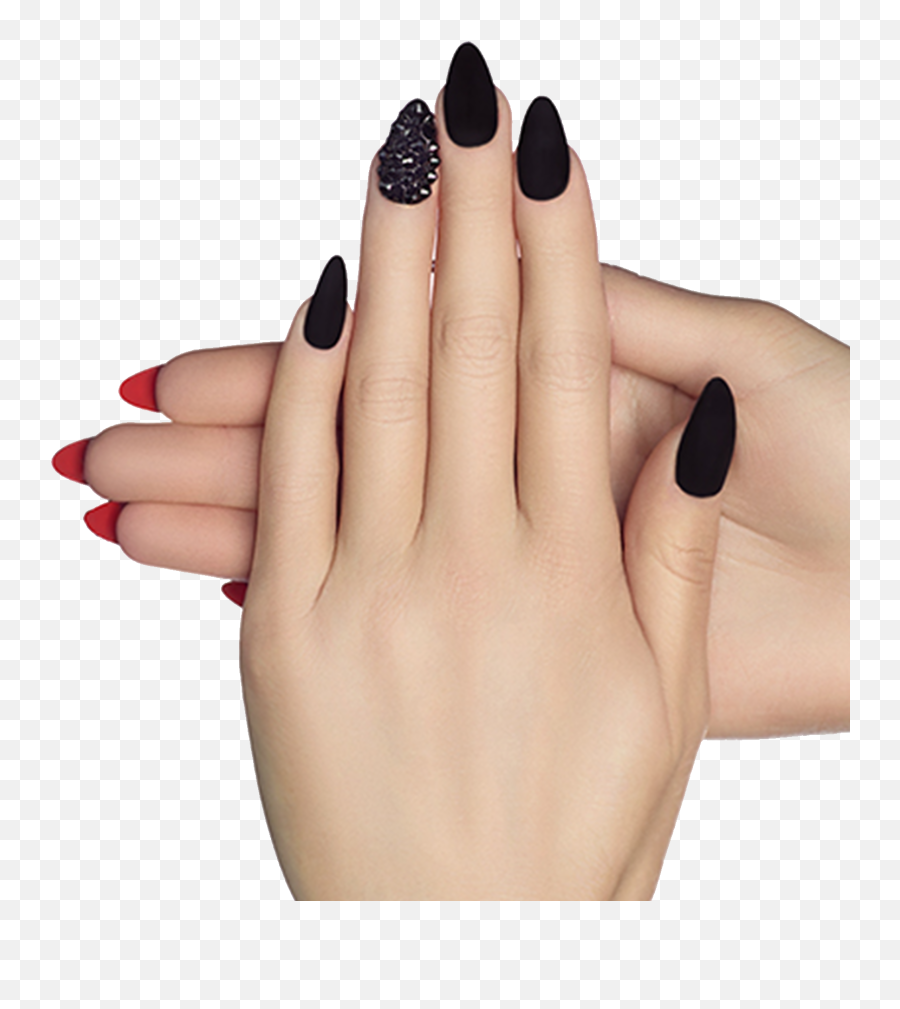 Nails Image Png - Nailstip Transparent Black Nails Png Emoji,Nails With Emojis And Glitter