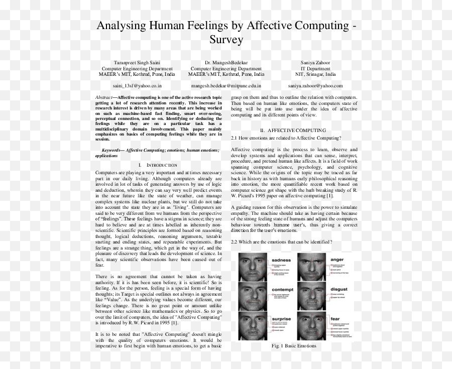 Pdf Analysing Human Feelings By Affective Computing - Document Emoji,Power Cycle Of Emotion