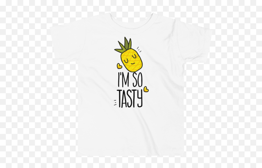 Kids T - Shirt Print Pineapple Iu0027m So Tasty 14 Years Short Sleeve Emoji,Emoticon Large Printables