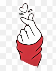 Heart Korean Love Red Hand Iloveyou - Desenho Da Mãozinha Coreana Emoji,Korean Hand Heart Emojis Transparent Gif
