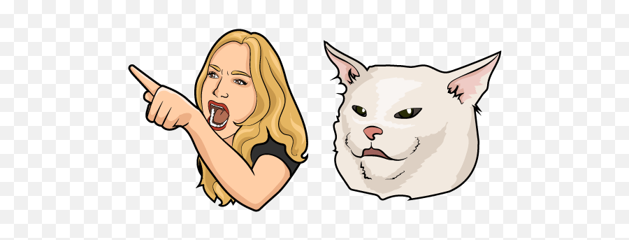Woman Yelling At A Cat Meme Cursor U2013 Custom Cursor - Woman Yelling At Cat Meme Drawing Emoji,Mike Wazowki Meme Emoji