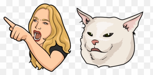 Woman Yelling At A Cat Meme Cursor U2013 Custom Cursor - Woman Yelling At Cat Meme Drawing Emoji,Mike Wazowki Meme Emoji