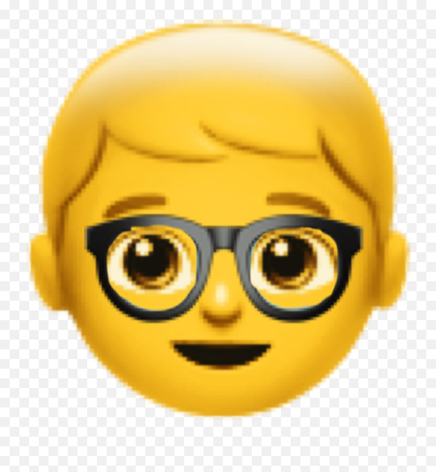 Boy Emoji Glasses Sticker - Boy With Circle Glasses Emoji,Cool Guy Emoticon Putting On Sunglasses