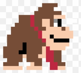Donkeykong Sticker Nintendo 8bit - Donkey Kong Pixel Art Emoji,Donkey Kong Emojis