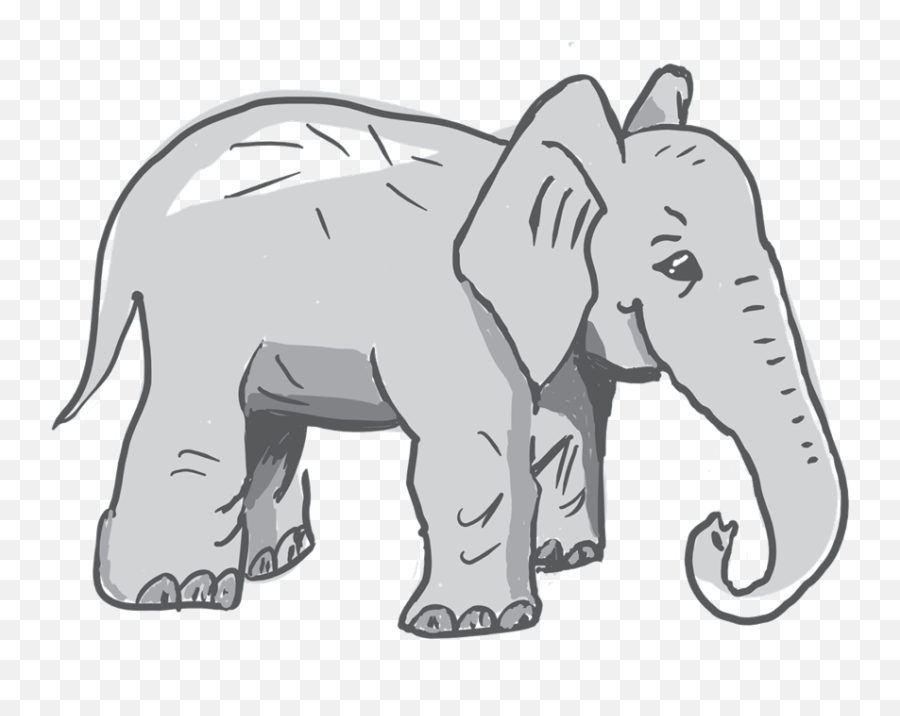 Sketches U2013 Writeaboutnet - Animal Figure Emoji,Elephant Emoticon For Facebook
