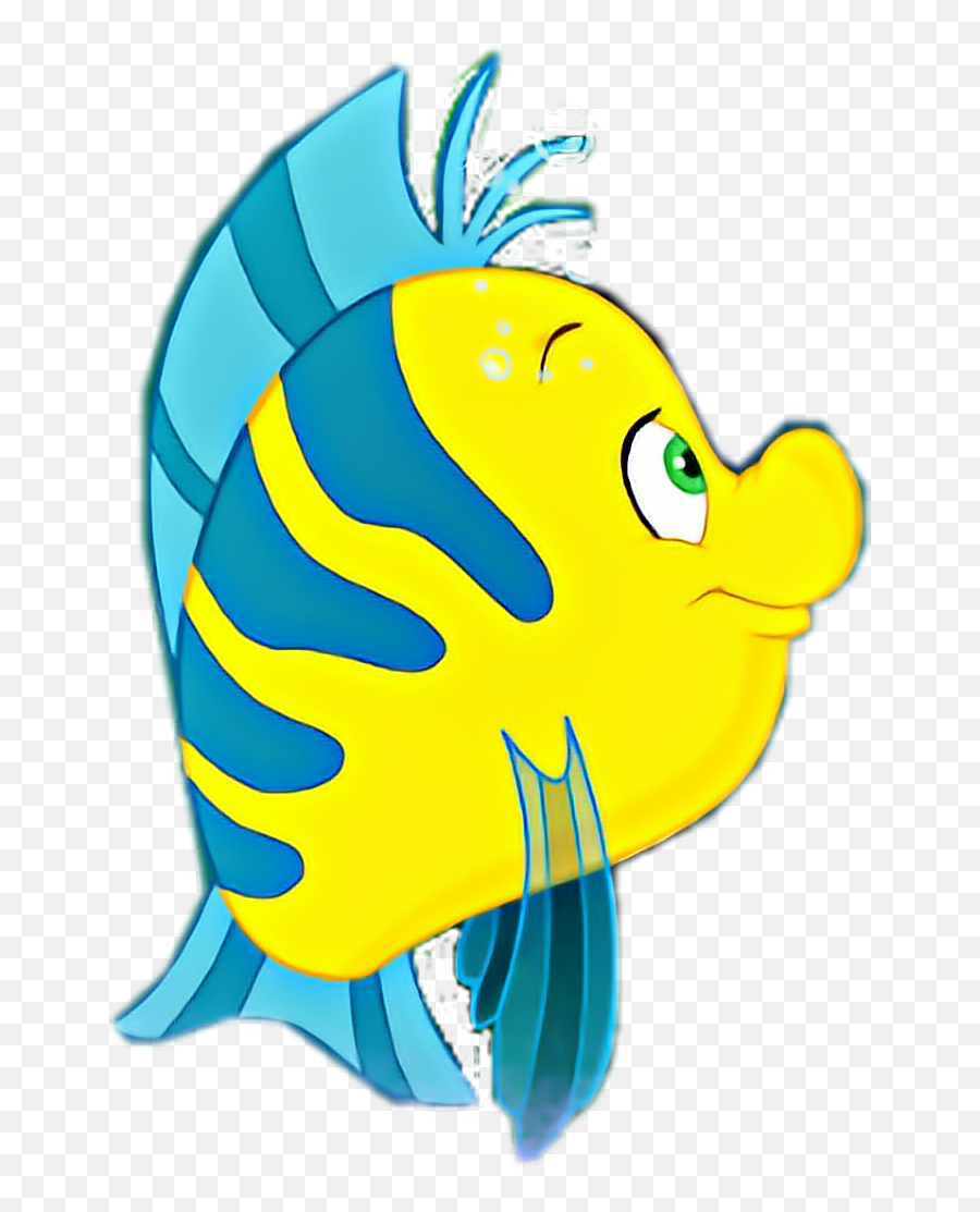 Flounder Little Mermaid Png - Flounder Littlemermaid Coral Reef Fish Emoji,Little Mermaid Emoji