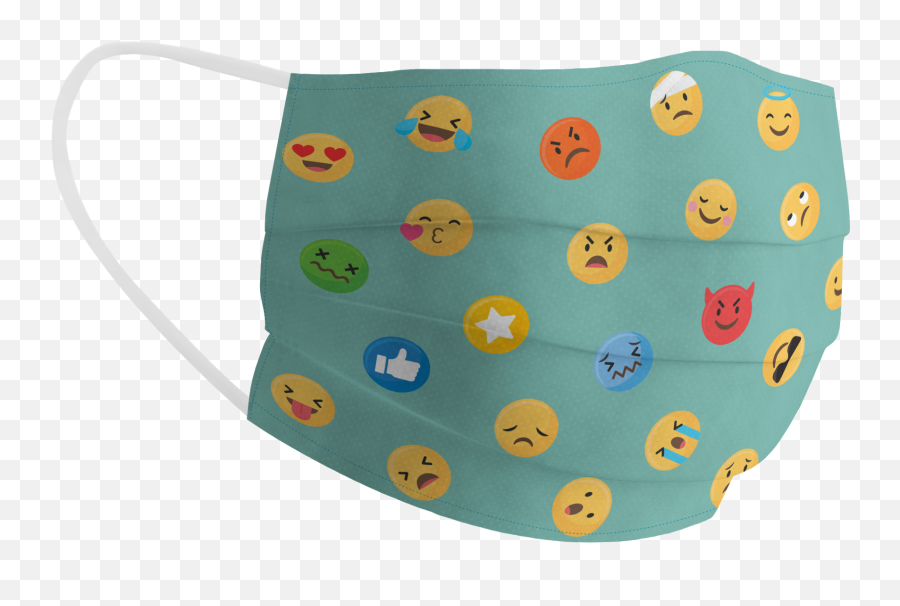 Emojis Cotton Face Mask Free Size Unisex - Serveware Emoji,Stink Face Emoji