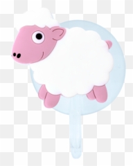 Suction Hook - Aniholder Pylones Girly Emoji,Pink Sheep Emoticon
