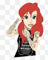 Disney Ariel Gothic Sticker By Jessica Knable - Goth Ariel Emoji,Disney Ar Emoji