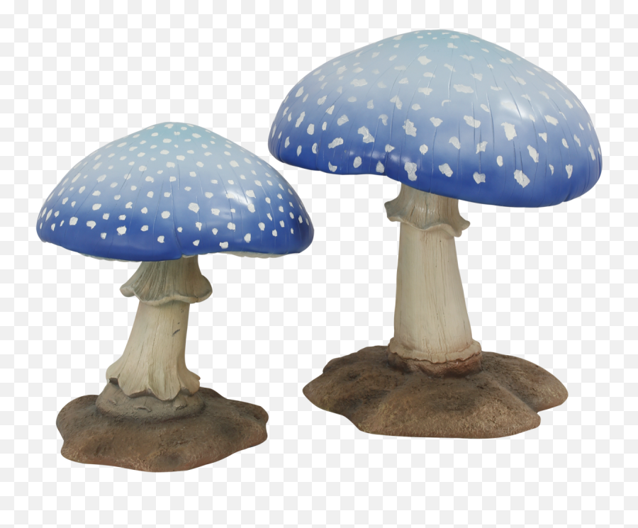 Medium Blue Mushroom Over Sized Statue - Blue Mushroom Transparent Emoji,Admiralbulldog Free Emotion
