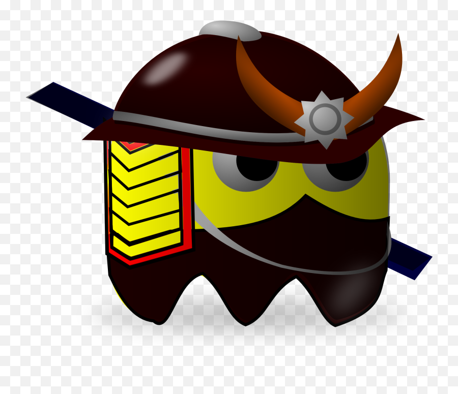 Samurai Japanese Pacman Pac - Man Png Image Samurai Clipart Emoji,Japanese Emoticon Talking