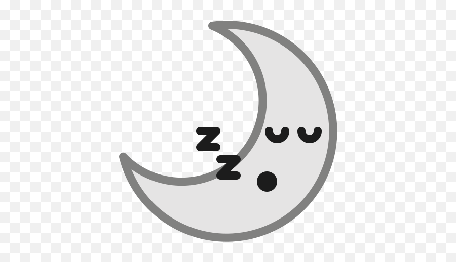 Emoticon Moon Night Sleepy Smiley Weather Icon - Free Emoji,Moonlit Emoticon