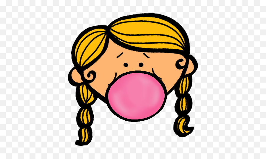 Gum Clipart Child Gum Child - Cartoon Bubble Gum Ball Emoji,Blowing Bubbles Emoji