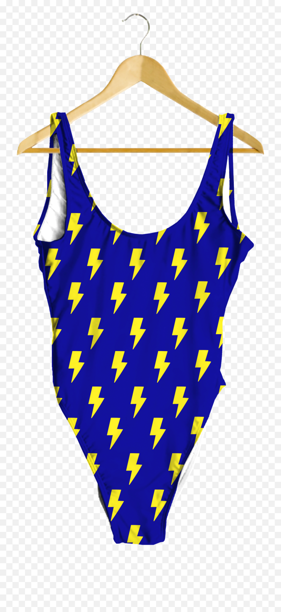 Yellow Lightning Bolts On Blue One - Piece Sleeveless Emoji,Custom Emoji Joggers