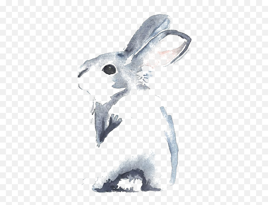 Download Little Watercolour Watercolor Cinnamon Rabbit Emoji,Rabbit Emoticon Pixel