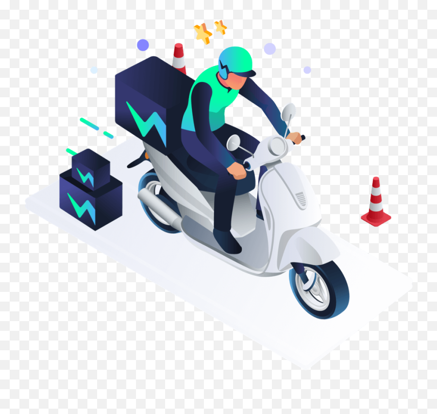 Dunzo Emoji,Emoticon Moped