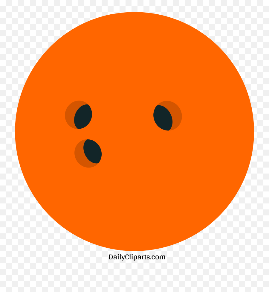 Bowling Ball Orange Colour Clipart Image Daily Cliparts - Dot Emoji,Bowling Emoticon