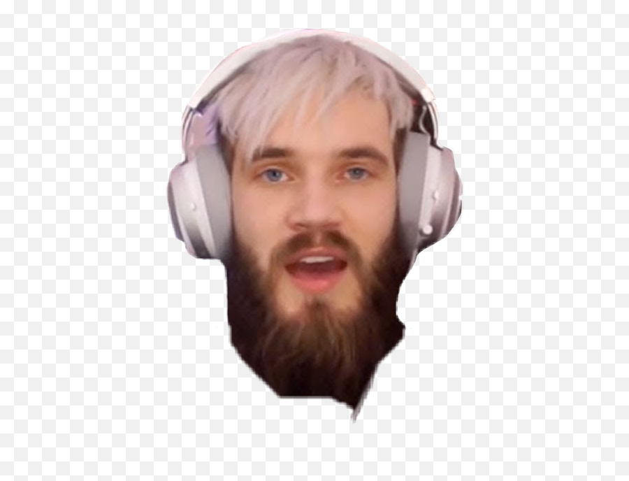 Pewdiepie Head Sticker - Headphone Ear Pad Emoji,Pewdiepie Emoji