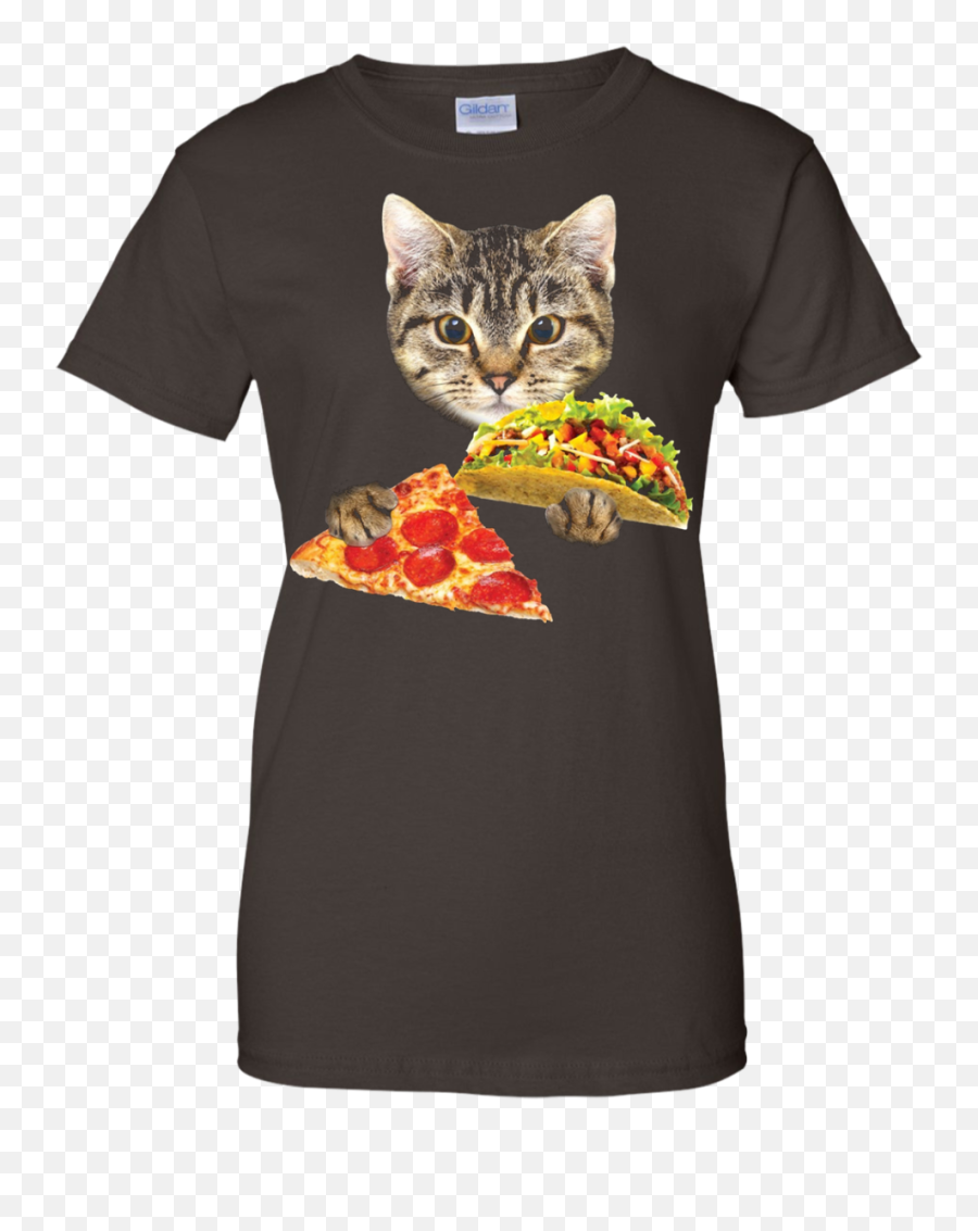 Cat Eating Taco And Pizza Shirt Funny Kitty By Zany Brainy Emoji,Apple Zany Emoji