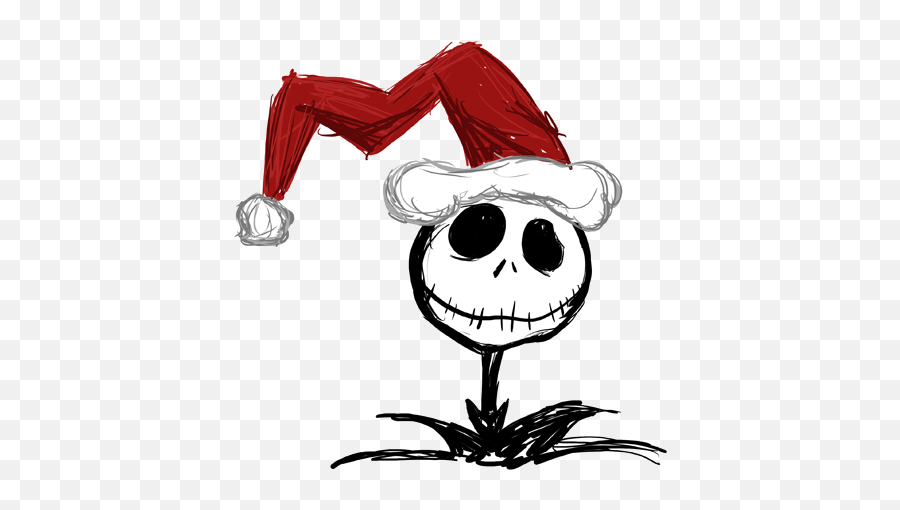 Nightmare Before Christmas Drawings - Drawing Jack Skellington Santa Emoji,Black Santa Emoji