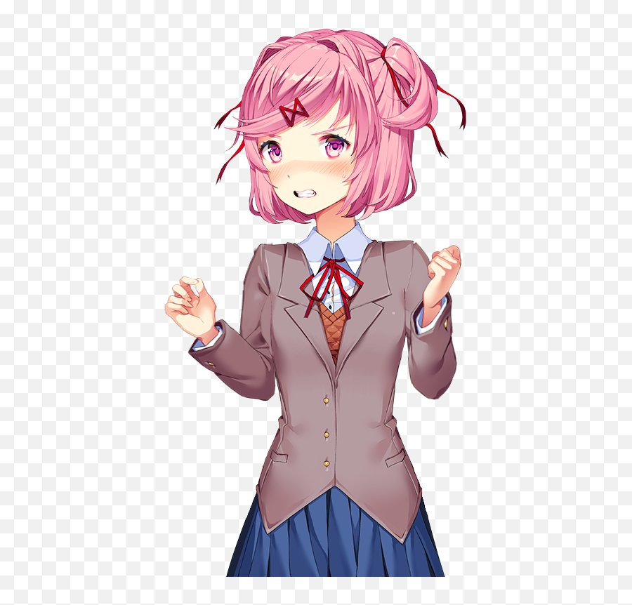 Natsuki - Natsuki Doki Doki Pose Emoji,Ddlc Emoji