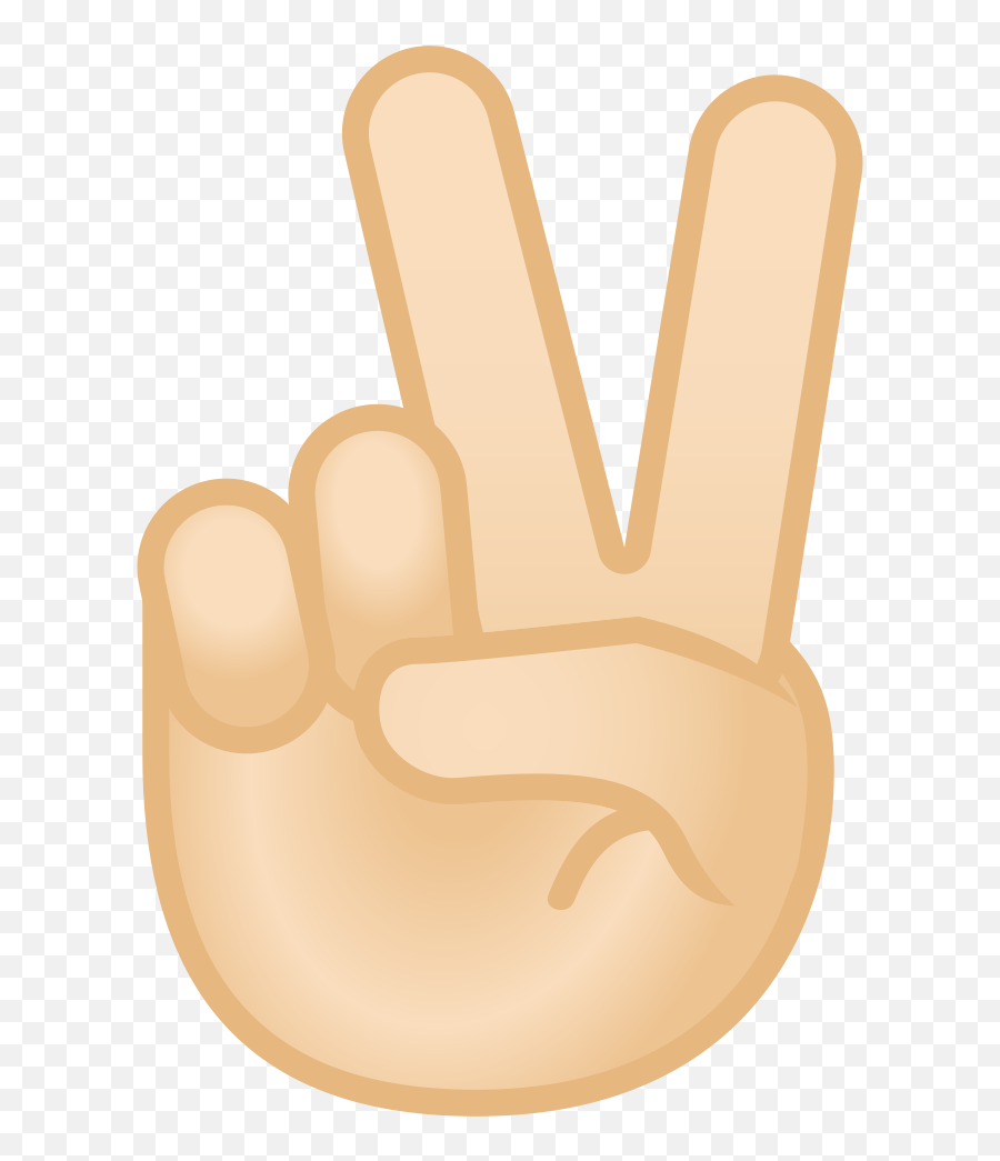 Victory Hand Emoji With Light Skin Tone - Meaning,B Emoji