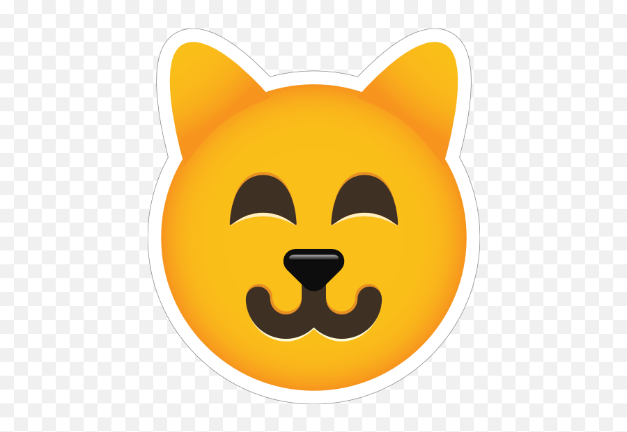 Phone Emoji Sticker Cat - Happy,Cat Smile Emoji