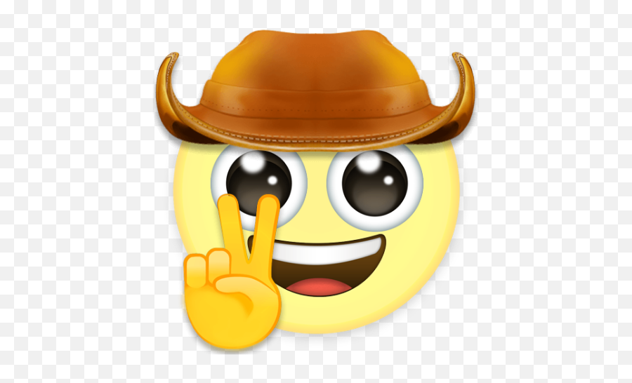 Emoji De Cowboy Com Olhos Suplicantes,Monocle Emoji
