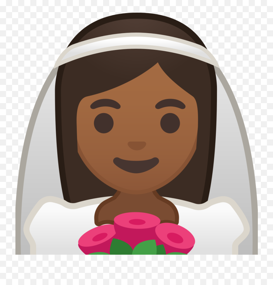 Bride With Veil Emoji With Medium - Dark Skin Tone Meaning Noiva Emoji,Groom Emoji