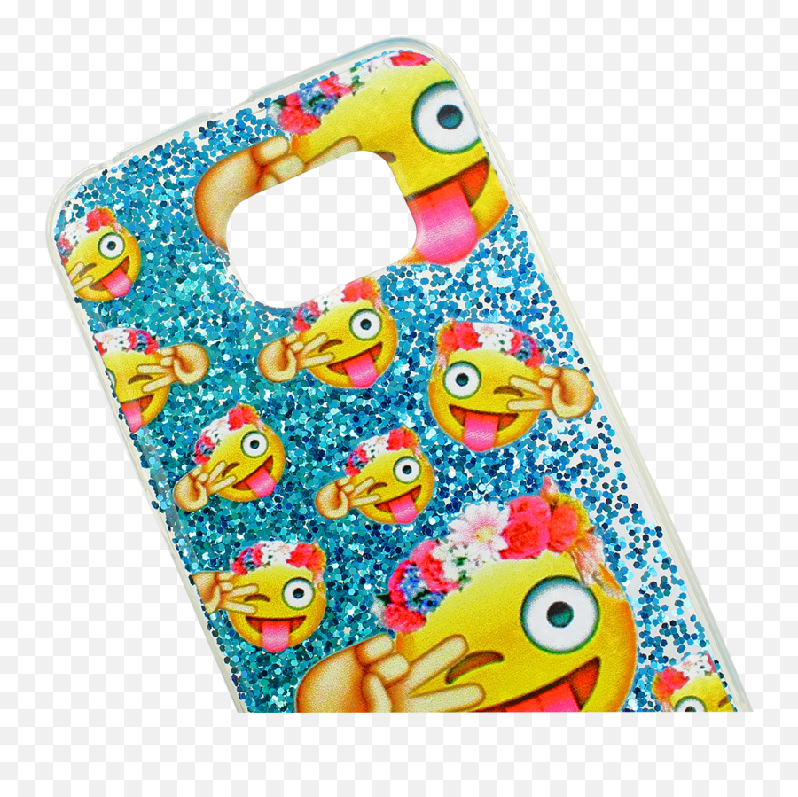 Samsung Galaxy S6 Edge Kemény Hátlap Emoji Mintás Csillogó - Mobile Phone Case,Samsung Edge Emojis