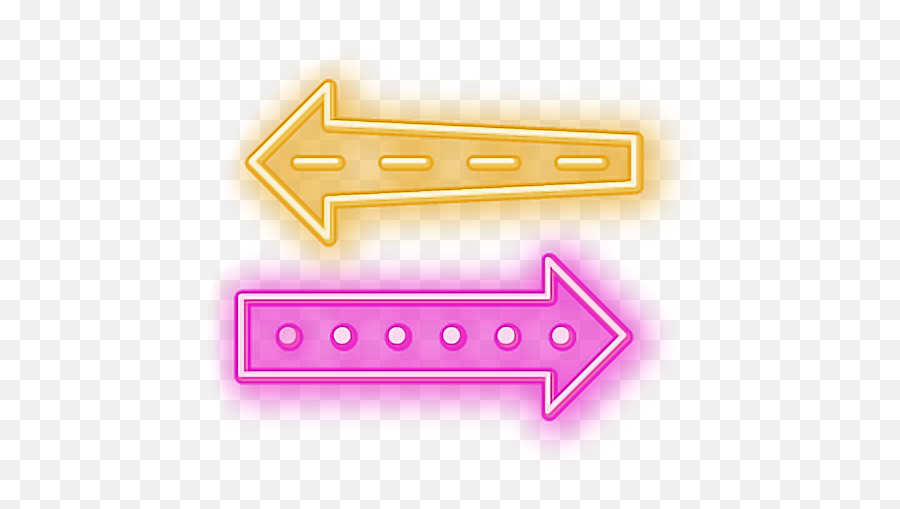 Arrow Neon Arrowneon Sticker By Elron Kamarleker - Portable Network Graphics Emoji,Yellow Right Arrow Emoji