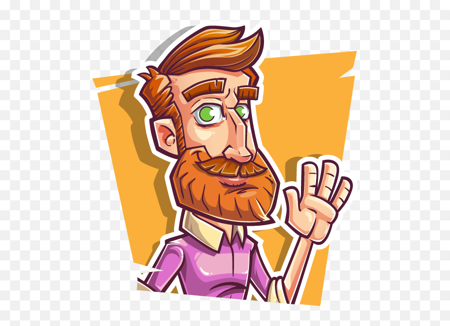 Free Funny Man Cartoon Sticker Graphicmama Beard Cartoon - Free Character Clipart Emoji,Emotion 2d Sketches