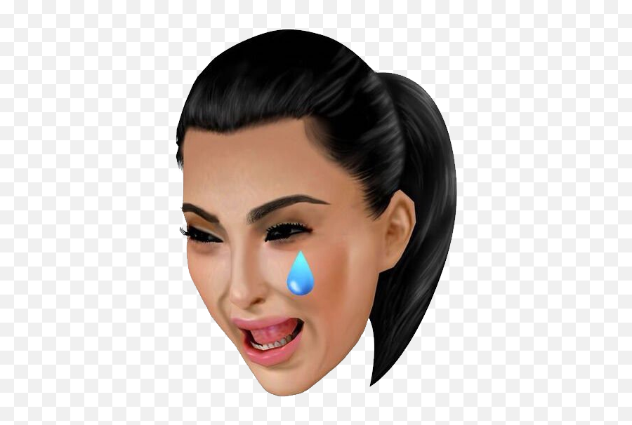 Kim Kardashian Crying Transparent - Kim Kardashian Kim K Crying Sticker Emoji,Blac Chyna Emoji Line