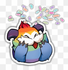 Free Rainbow Poro Guardian And Poro - Legends Of Runeterra Pride Poro Emoji,League Of Leagends Emojis