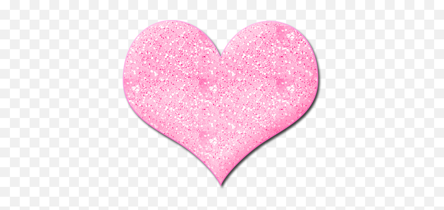 Heart Emoji - Pink Sparkly Heart Sticker,Glitter Hearts Emoticon