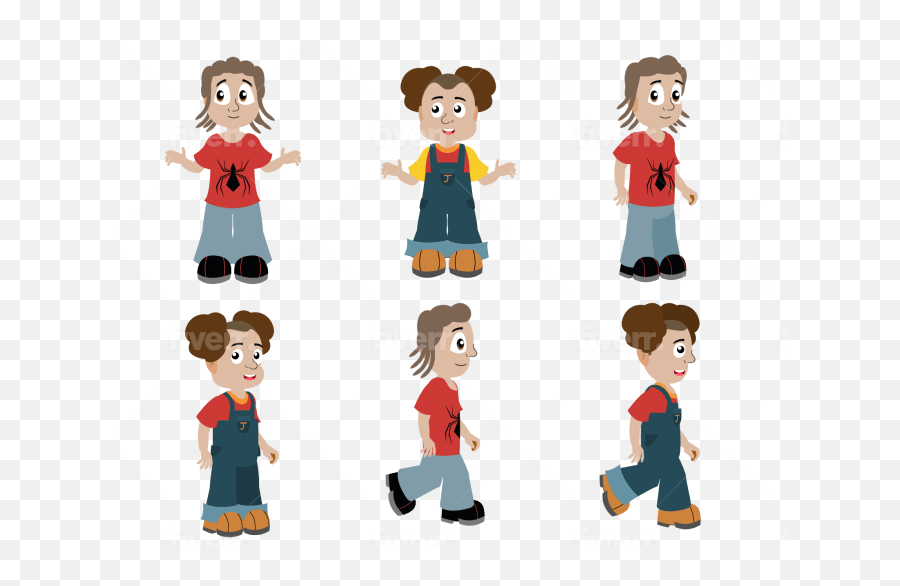 Create A Vector Cartoon Character Ready Emoji,Animation Emotion Sheet