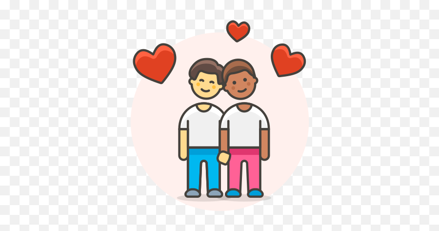 Couple Gay Head To Free Icon Of Lgbt - Gay Couple Icon Emoji,Gay Wave Emoticon
