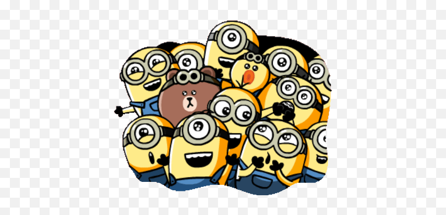 Sticker Maker - Minions Brown U0026 Friends Minion Brown Line Sticker Emoji,Dancin Emoticon