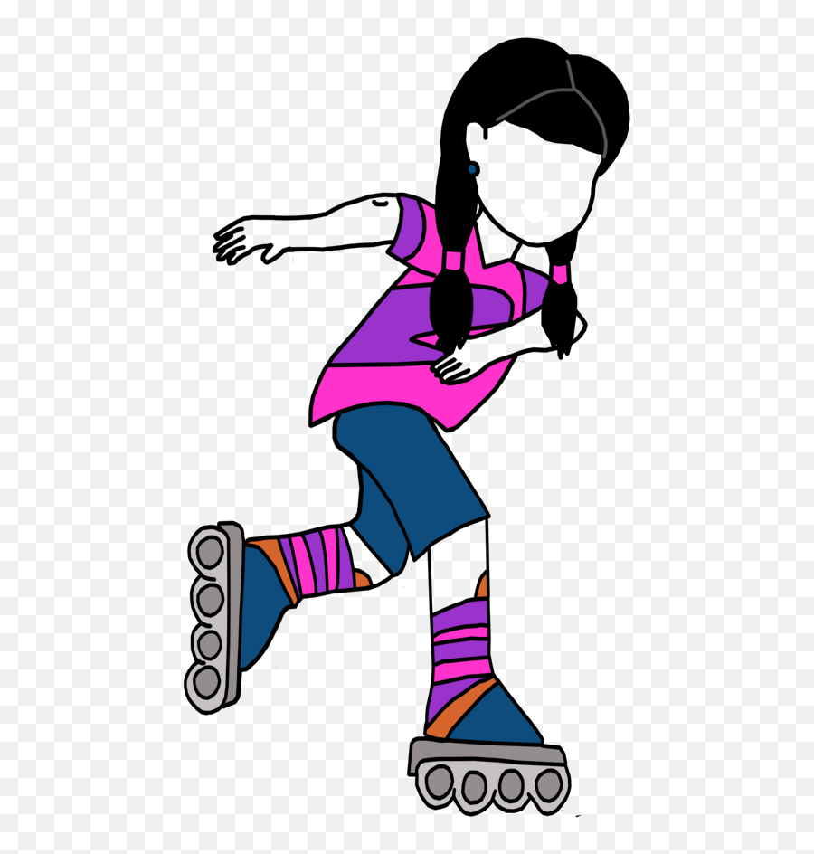 Clipart Family Roller Skating Clipart - Rollerblader Emoji,Roller Skating Emoticon