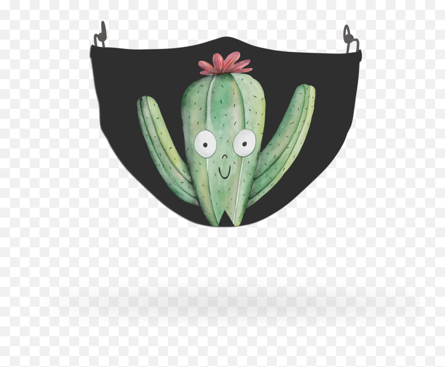 Cactus Pattern Theme Pattern Face Covering Print 3 - Nopal Emoji,Cactus Emoji Png