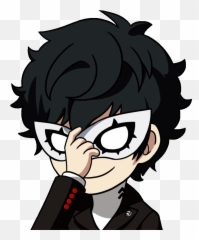 Persona 5 Emoji Free Png Transparent - Joker Persona 5 Emote,Emojis For Iphone 5