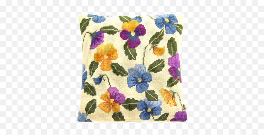 Pansy Garden Needlepoint Herb Kit Cleopatrau0027s Needle - Tapestry Kit Emoji,Emoji Pillow Kit