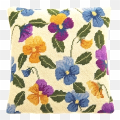 Pansy Garden Needlepoint Herb Kit Cleopatrau0027s Needle - Tapestry Kit Emoji,Emoji Pillow Kit