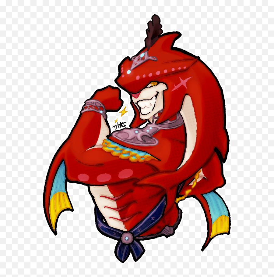 Download Sidon The Zora Prince By The Blue Deviant Fox - Zelda Breath Of The Wild Prince Sidon Emoji,Fox Emoji Transparent