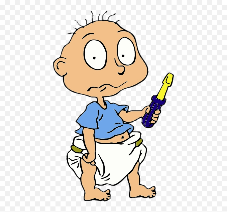 Rugrats Character Tommy Pickles Holding Screwdriver - Tommy Tommy Pickles Screwdriver Diaper Emoji,Screwdriver Emoji